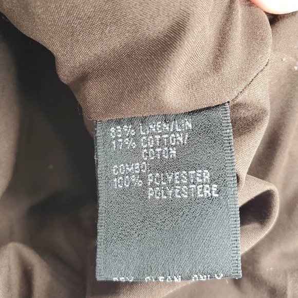 Lafayette 148 New York Medium Fringe Front Clip Linen Blend Blazer Jacket - Picture 4 of 5